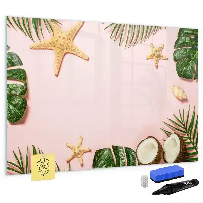 Tablă magnetică cu ștergere uscată cu design atmosferă de vară
