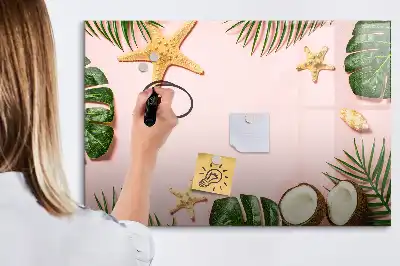 Tablă magnetică cu ștergere uscată cu design atmosferă de vară