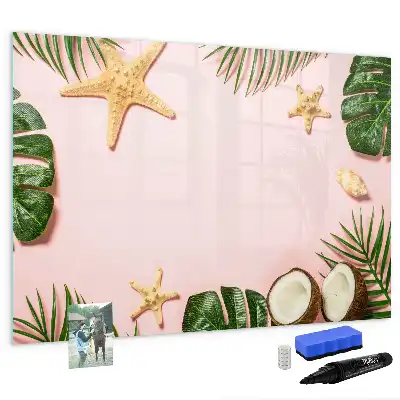 Tablă magnetică cu ștergere uscată cu design atmosferă de vară