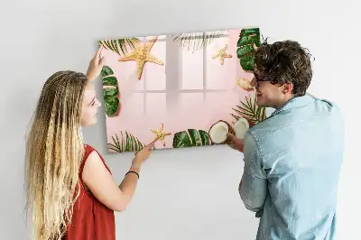 Tablă magnetică cu ștergere uscată cu design atmosferă de vară