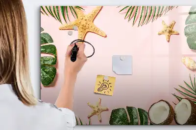 Tablă magnetică cu ștergere uscată cu design atmosferă de vară