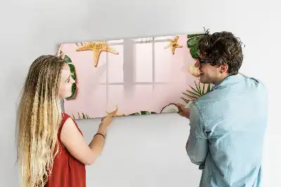 Tablă magnetică cu ștergere uscată cu design atmosferă de vară