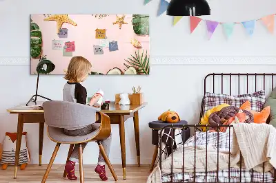 Tablă magnetică cu ștergere uscată cu design atmosferă de vară
