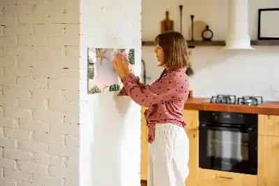Tablă magnetică cu ștergere uscată cu design atmosferă de vară