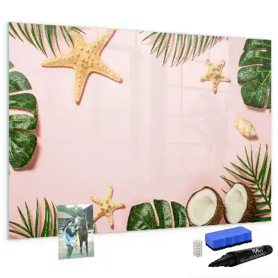 Tablă magnetică cu ștergere uscată cu design atmosferă de vară
