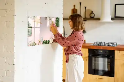 Tablă magnetică cu ștergere uscată cu design atmosferă de vară