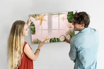 Tablă magnetică cu ștergere uscată cu design atmosferă de vară