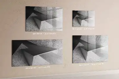 Tablă magnetică cu ștergere uscată cu model abstracție de triunghi