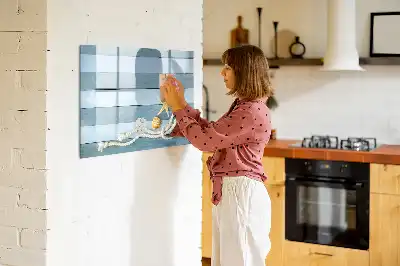 Tablă magnetică cu ștergere uscată cu model plante și scoici
