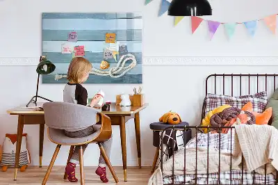 Tablă magnetică cu ștergere uscată cu model plante și scoici