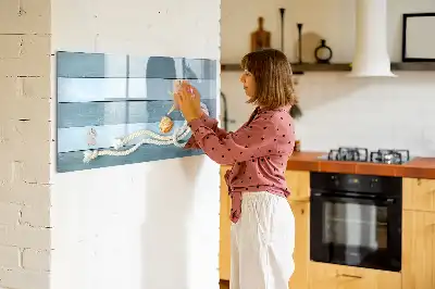 Tablă magnetică cu ștergere uscată cu model plante și scoici