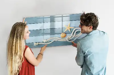 Tablă magnetică cu ștergere uscată cu model plante și scoici