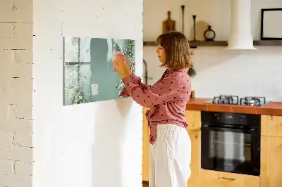 Tablă magnetică cu ștergere uscată model cu flori delicate