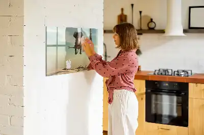 Tablă magnetică cu ștergere uscată cu model elefantul pe copac