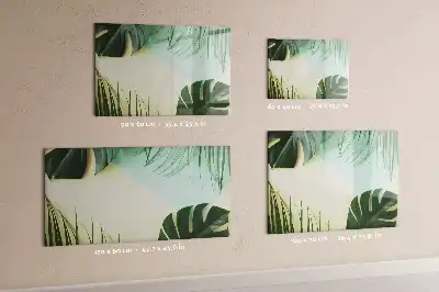 Tablă magnetică cu ștergere uscată cu model frunze de monstera