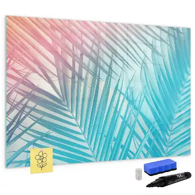 Tablă magnetică cu ștergere uscată cu imprimeu palmier tropical