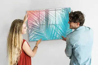 Tablă magnetică cu ștergere uscată cu imprimeu palmier tropical