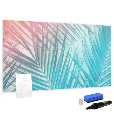 Tablă magnetică cu ștergere uscată cu imprimeu palmier tropical