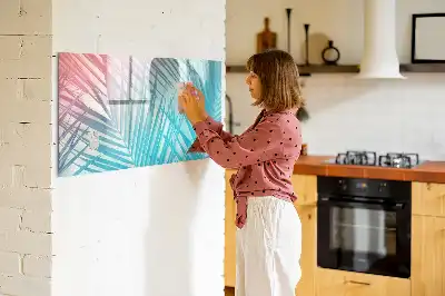 Tablă magnetică cu ștergere uscată cu imprimeu palmier tropical