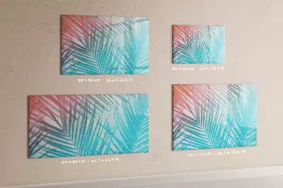 Tablă magnetică cu ștergere uscată cu imprimeu palmier tropical
