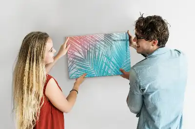 Tablă magnetică cu ștergere uscată cu imprimeu palmier tropical