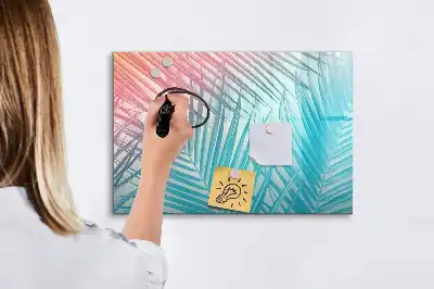 Tablă magnetică cu ștergere uscată cu imprimeu palmier tropical
