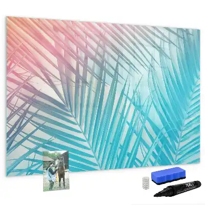 Tablă magnetică cu ștergere uscată cu imprimeu palmier tropical