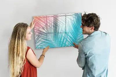 Tablă magnetică cu ștergere uscată cu imprimeu palmier tropical