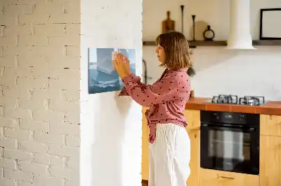 Tablă magnetică cu ștergere uscată cu peisaj montan