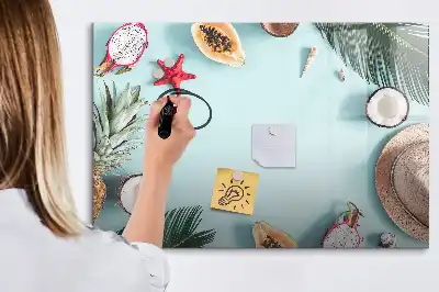 Tablă magnetică cu ștergere uscată model compoziție de vară