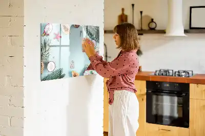 Tablă magnetică cu ștergere uscată model compoziție de vară