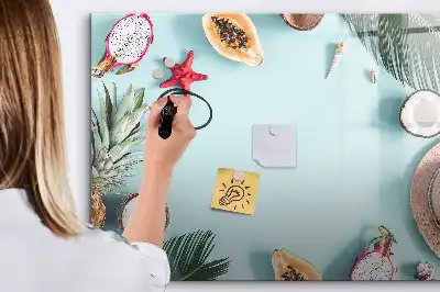 Tablă magnetică cu ștergere uscată model compoziție de vară