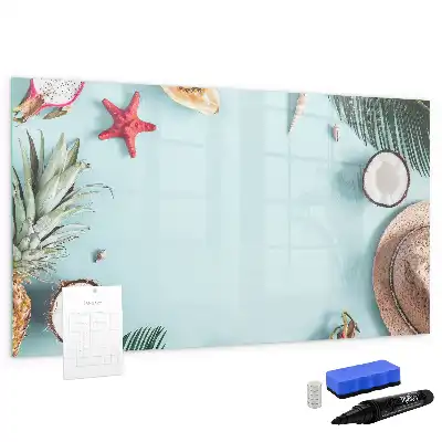 Tablă magnetică cu ștergere uscată model compoziție de vară