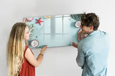 Tablă magnetică cu ștergere uscată model compoziție de vară