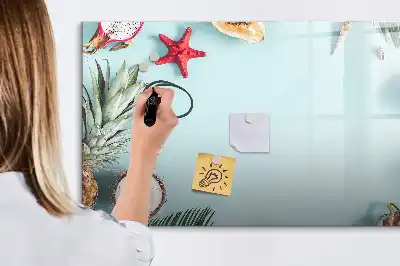 Tablă magnetică cu ștergere uscată model compoziție de vară