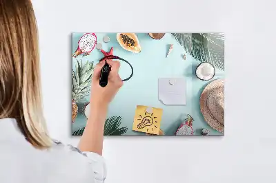 Tablă magnetică cu ștergere uscată model compoziție de vară