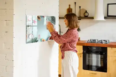 Tablă magnetică cu ștergere uscată model compoziție de vară