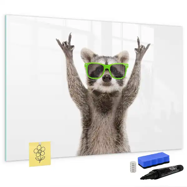 Tablă magnetică cu ștergere uscată decorativă cu model suculente și ochelari