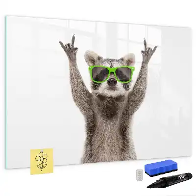 Tablă magnetică cu ștergere uscată decorativă cu model suculente și ochelari