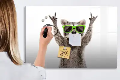 Tablă magnetică cu ștergere uscată decorativă cu model suculente și ochelari