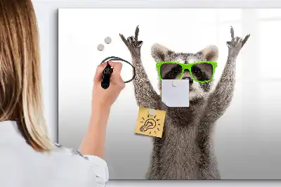 Tablă magnetică cu ștergere uscată decorativă cu model suculente și ochelari