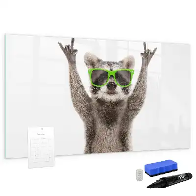 Tablă magnetică cu ștergere uscată decorativă cu model suculente și ochelari