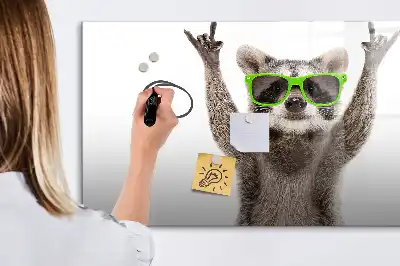 Tablă magnetică cu ștergere uscată decorativă cu model suculente și ochelari