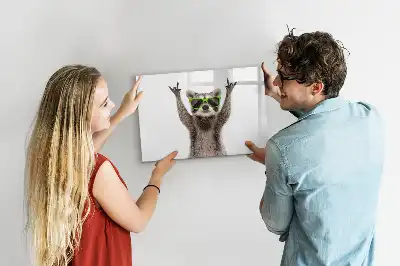 Tablă magnetică cu ștergere uscată decorativă cu model suculente și ochelari