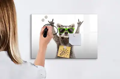 Tablă magnetică cu ștergere uscată decorativă cu model suculente și ochelari