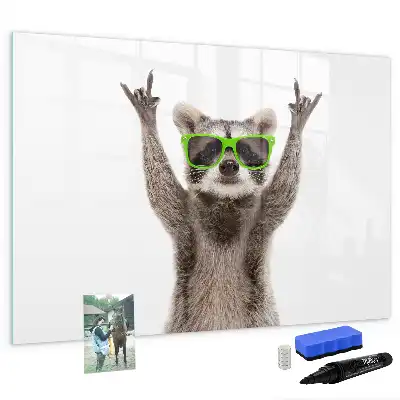 Tablă magnetică cu ștergere uscată decorativă cu model suculente și ochelari