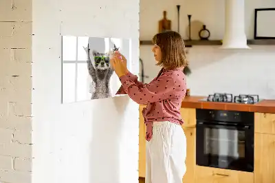Tablă magnetică cu ștergere uscată decorativă cu model suculente și ochelari