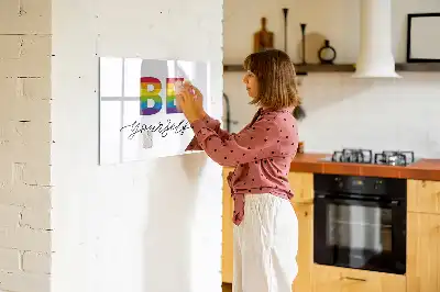 Tablă magnetică cu ștergere uscată cu mesajul Fii tu însuți