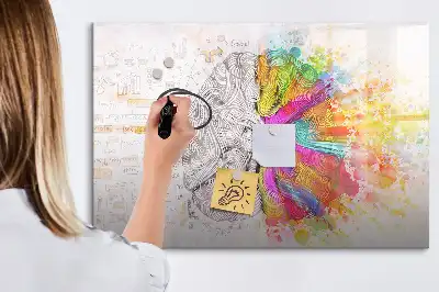 Tablă magnetică cu ștergere uscată cu design Abstracția creierului
