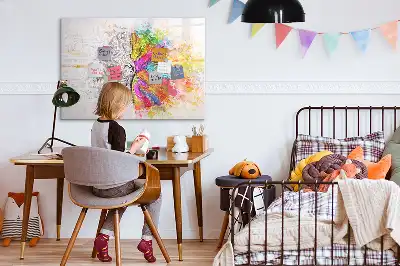 Tablă magnetică cu ștergere uscată cu design Abstracția creierului